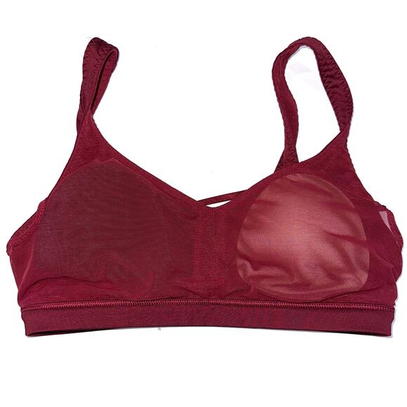 Victorias Secret Sport VSX Strappy Back Kir Merlot Red Sports Bra Size M - Picture 5 of 9
